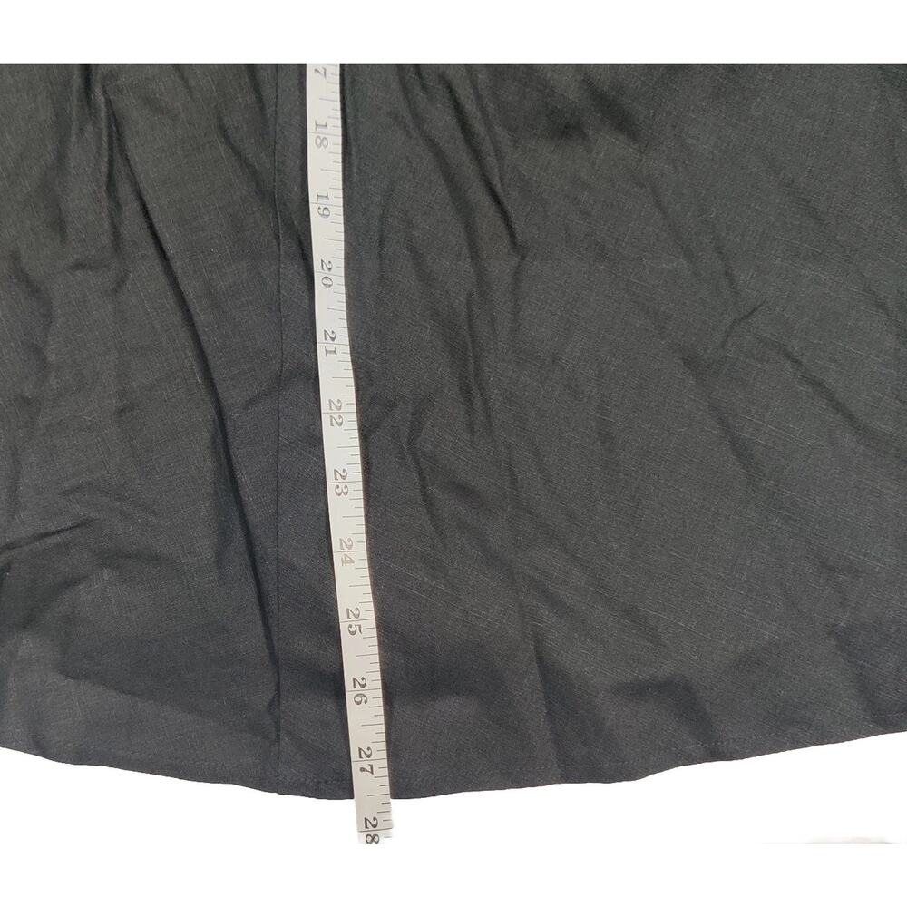 Talbots Petites Women’s Black ALine Midi Skirt Size 6P Linen Blend Made In Italy - Picture 8 of 9